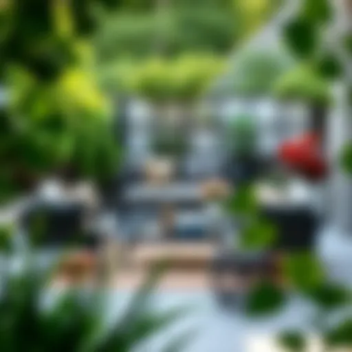 Elegant three-piece patio sofa set in a modern garden