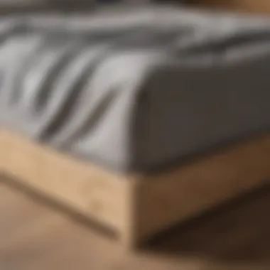 Close-up of high-quality materials used in twin raised bed frames