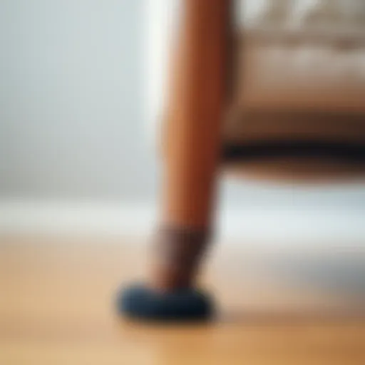 Elegant Chair Leg Floor Protector in Use Elegant chair leg floor protector in use