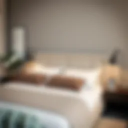 Elegant full-size guest bed with modern design