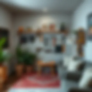 Creative use of wall mounted organizers in a small living space